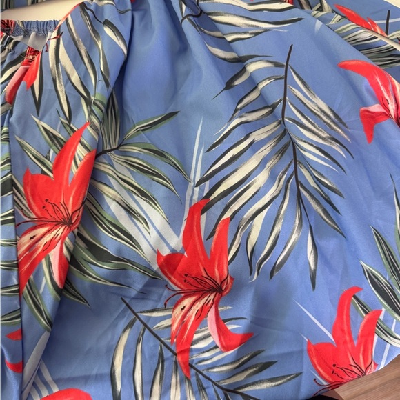 4/$25 Like new SHEIN tropical resort dress sz M - Picture 6 of 7
